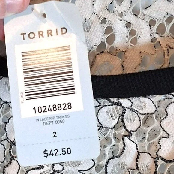Torrid NWT White Floral Lace Sheer Top 2X Plus Size Romantic Coquette Bridal - Picture 10 of 14